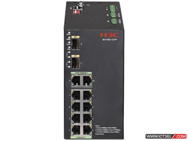 华三H3C IE4100-12TP工业交换机 LS-IE4100-12TP-H1 H3C IE4100-12TP-12端口以太网工业交换机主机(8FE+2GE+2SFP,24-48VDC(18-60VDC),冗余输入)