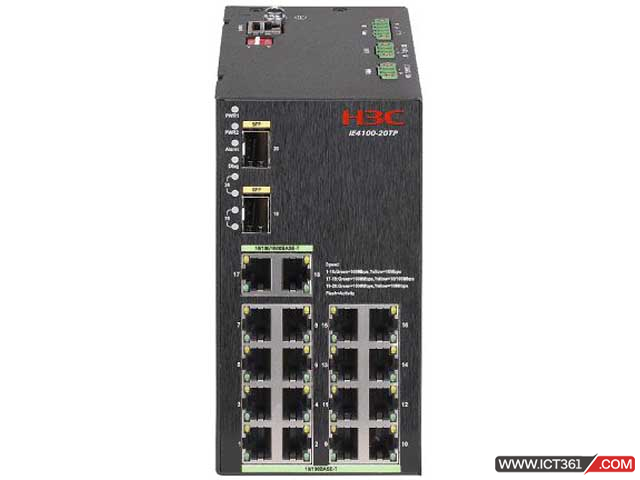华三H3C IE4100-20TP-LI工业交换机 LS-IE4100-20TP-H1 H3C IE4100-20TP-20端口以太网工业交换机主机(16FE+2GE+2SFP,24-48VDC(18-60VDC),冗余输入)