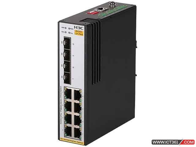华三H3C IE4300-12P-PWR工业交换机 LS-IE4300-12P-PWR H3C IE4300-12P-PWR L2工业交以太网换机主机,支持8个10/100/1000BASE-T PoE+电口,支持4个1000BASE-X SFP端口(8GE(PoE+)+4SFP,双路直流供电)