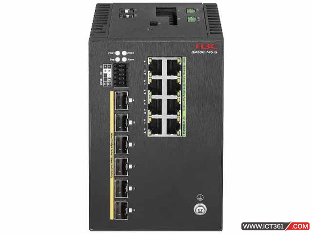 华三H3C IE4500-14S-UPWR-G工业交换机 LS-IE4500-14S-UPWR-G H3C IE4500-14S-UPWR-G L3工业以太网交换机主机,支持8个10/100/1000BASE-T PoE++电口,6个100M/1G/10GBASE-X SFP Plus端口,1个RS485端口,54-57VDC(18-60vdc,PoE需要48VDC,PoE+/++需要54VDC)直流冗余电源