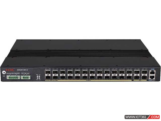 华三H3C IE4500-28F-G工业交换机 LS-IE4500-28F-G H3C IE4500-28F-G L3工业以太网交换机主机,支持24个100/1000BASE-X SFP端口,支持4个100M/1G/10G BASE-X SFP+端口,100-240VAC,冗余输入